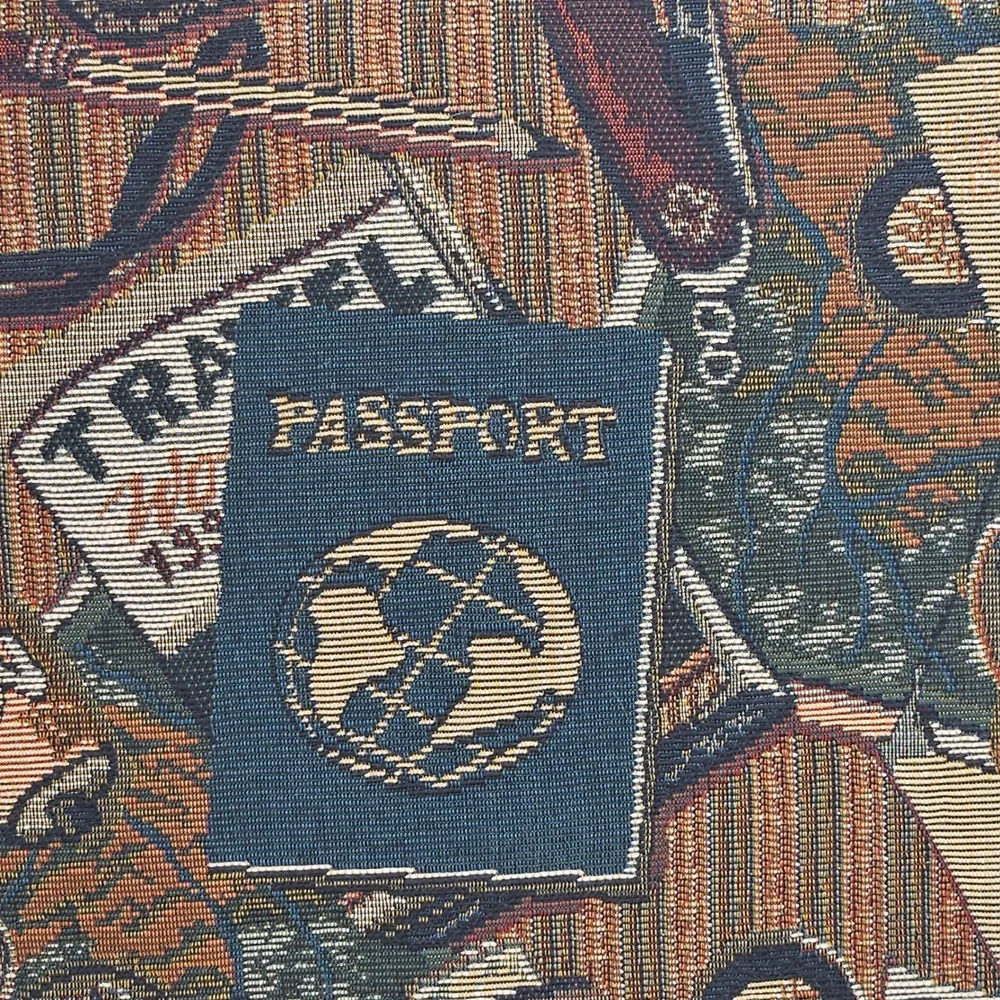 Creative Memories Travel Theme Tapestry Photo Album Scrapbook Passport Airplane